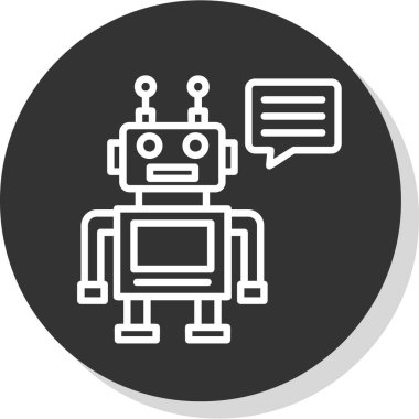 Robot simgesi, basit vektör çizim