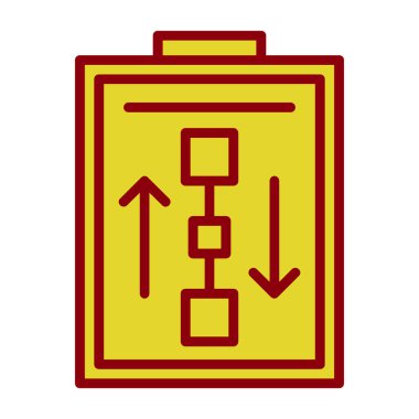 Çalışma Akımı web simgesi basit illüstrasyon 