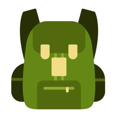 sırt çantası simgesi vektör illüstrasyonu 