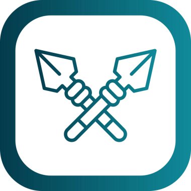 Mızrak logo vektör illüstrasyonu