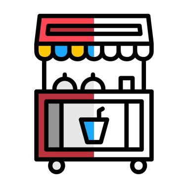 Alışveriş sepeti ve vektör çizimi.