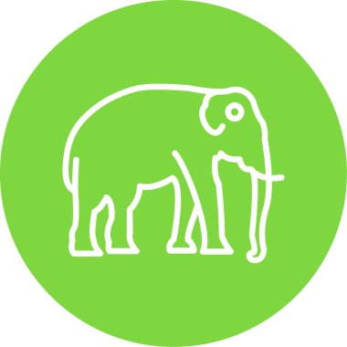 Fil simgesi, vektör illüstrasyonu basit tasarım