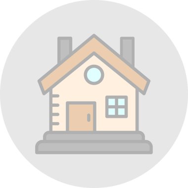 Kabin vektör simgesi modern basit illüstrasyon 