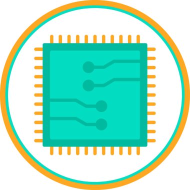 çip simgesi, vektör illüstrasyonu basit tasarım