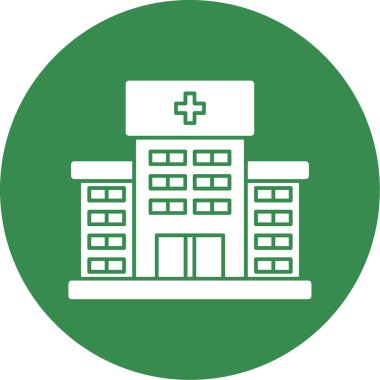 Hastane web simgesi basit illüstrasyon 