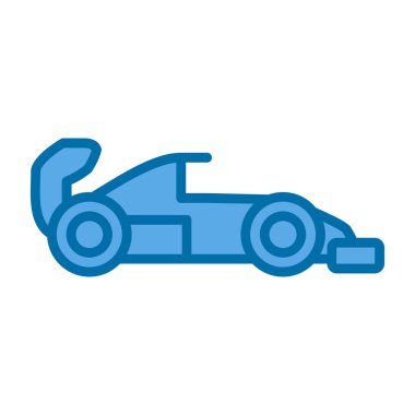 Yarış arabası web simgesi, basit vektör illüstrasyonu