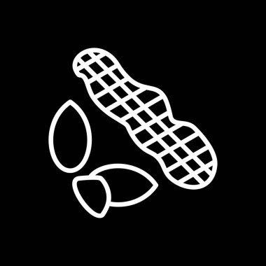 Yer fıstığı web simgesi, vektör illüstrasyonu