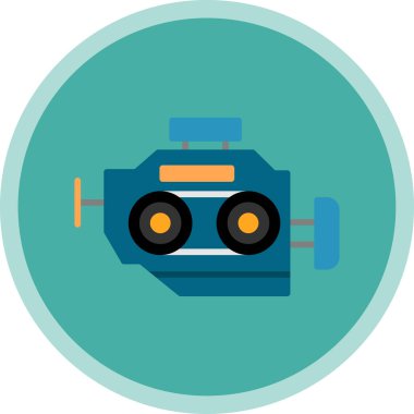 motor simgesi, vektör illüstrasyonu basit tasarım