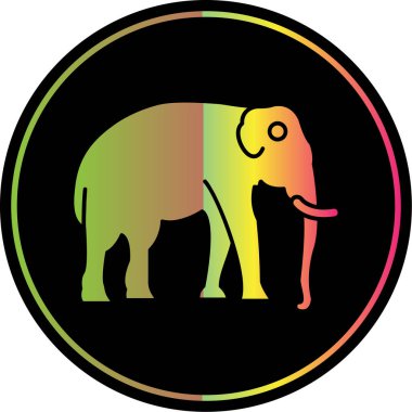 Fil simgesi, vektör illüstrasyonu basit tasarım