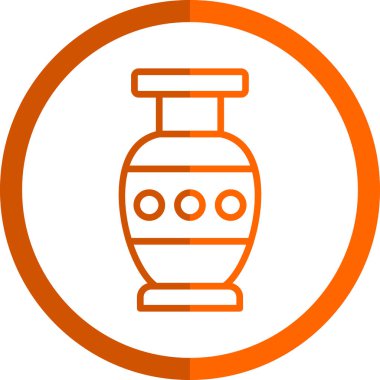 Güzel vazo simgesinin vektör illüstrasyonu             