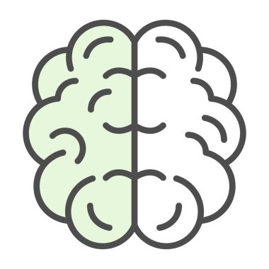 Beyin simgesi, vektör illüstrasyonu 