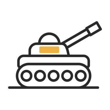 Tank simgesi, vektör illüstrasyonu basit tasarım