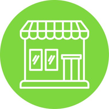 Market simgesinin vektör illüstrasyonu