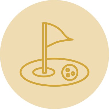 Golf topu ikonu vektör illüstrasyonu