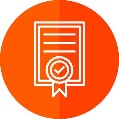 Sertifika simgesi, eğitim konsepti, vektör illüstrasyonu