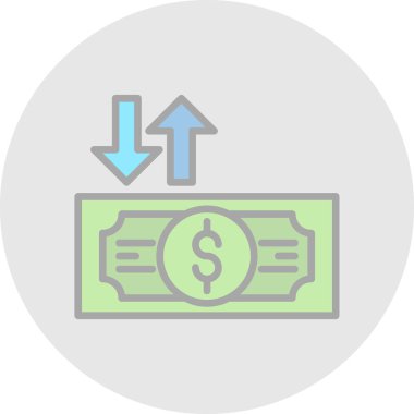 Dolar. Web simgesi basit illüstrasyon