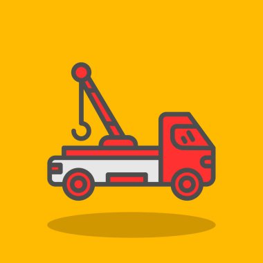 Çekici Araç simgesinin vektör illüstrasyonu 