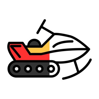 Kar mobil simgesi silueti vektör illüstrasyonu basit tasarım