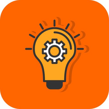 Basit düz fikir kabartma düz vektör simgesi