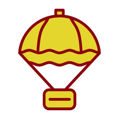 paraşüt ağ simgesi, vektör illüstrasyonu