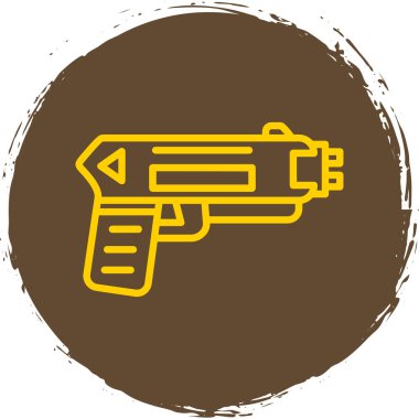 Şok tabancası ağ simgesi, vektör illüstrasyonu