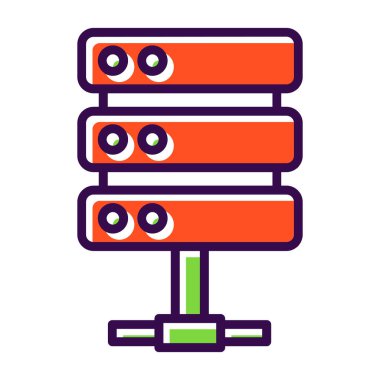 sunucu simgesi, vektör illüstrasyonu basit tasarım