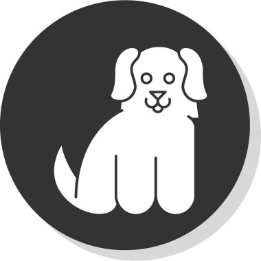 köpek simgesi, vektör illüstrasyonu basit tasarım