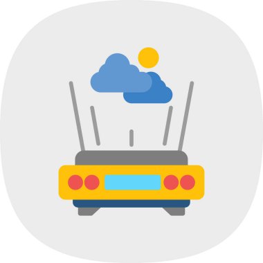 Modern b 'nin vektör illüstrasyonu radyo simgesinden yoksundur