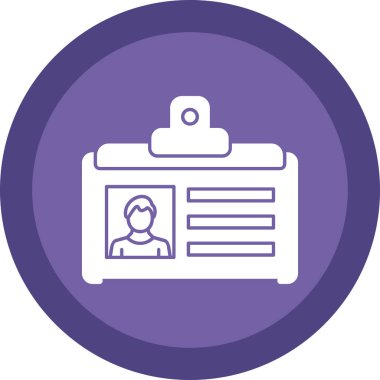 Kimlik kartı web simgesi, vektör illüstrasyonu 