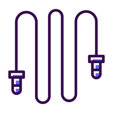 İp atlama ikonu. İzole vektör illüstrasyonu