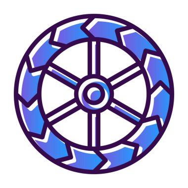 Tekerlek simgesi, vektör çizimi 