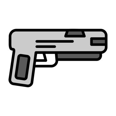 silah simgesi, vektör illüstrasyonu basit tasarım