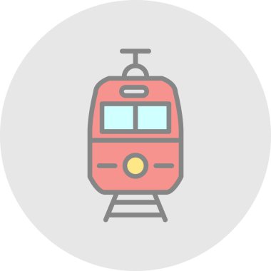 tren simgesi, vektör illüstrasyonu basit tasarım