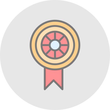 Madalya ikon vektör illüstrasyonu