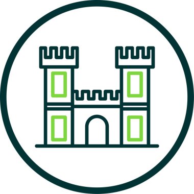 kale simgesi, vektör illüstrasyonu basit tasarım