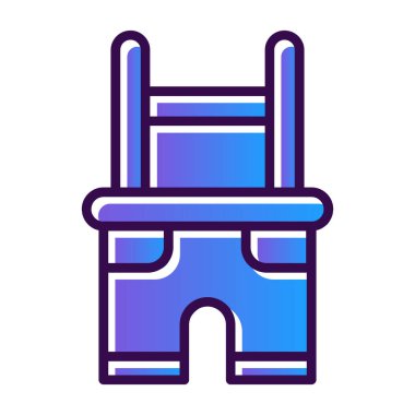 Bina inşaat ikonu. Taslak yapı evi vektör renk konturu izole edildi