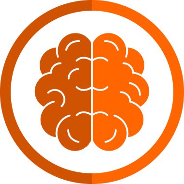 Beyin simgesi, vektör illüstrasyonu 