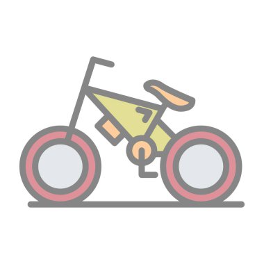 Bisiklet yassı simgesinin vektör illüstrasyonu