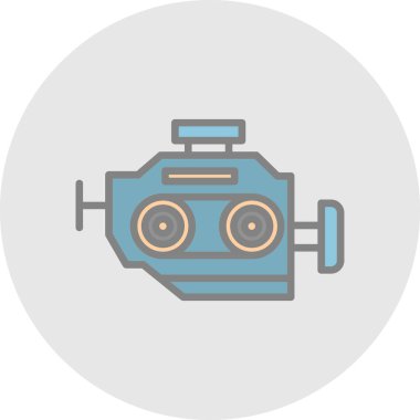 motor simgesi, vektör illüstrasyonu basit tasarım