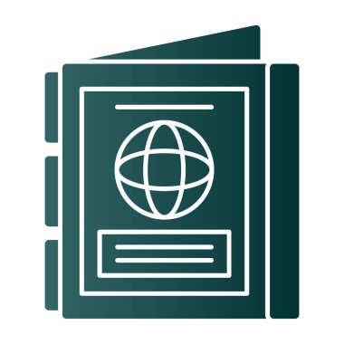 Basit Pasaport simgesi vektör tasarımı