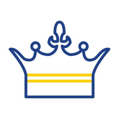 Crown simge vektörü beyaz arkaplanda izole edildi