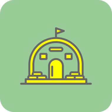 Benzersiz yapı kulesi vektör simgesi