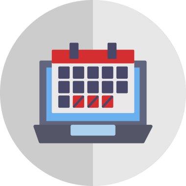 Takvim simgesi, vektör illüstrasyonu basit tasarım