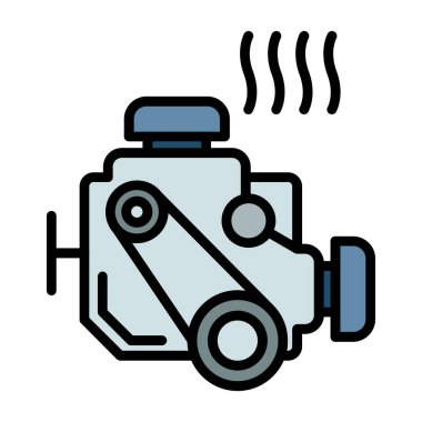 motor simgesi, vektör illüstrasyonu basit tasarım