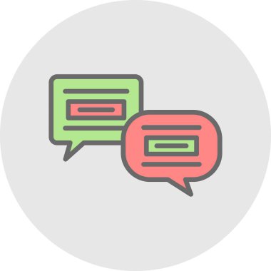 Sohbet simgesi soyut arkaplan grubunda izole edildi