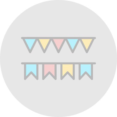 Dekoratif bayrakların vektör çizimi