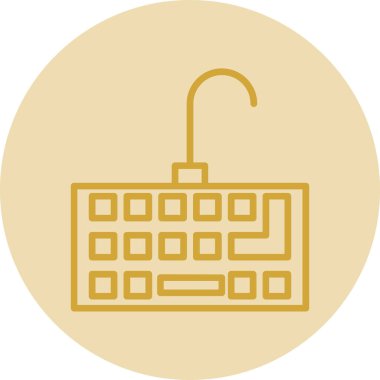 bilgisayar klavyesi simgesi, vektör illüstrasyonu basit tasarım