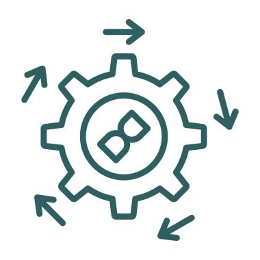 dişli simgesinin vektör illüstrasyonu