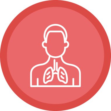 akciğer simgesi vektör illüstrasyonu