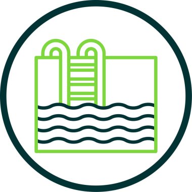Havuzu web simgesi, vektör çizim 